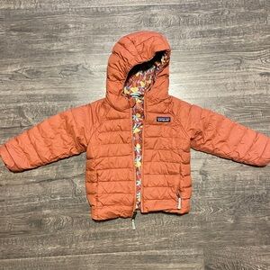 Patagonia Rust Hooded Puffer Jacket